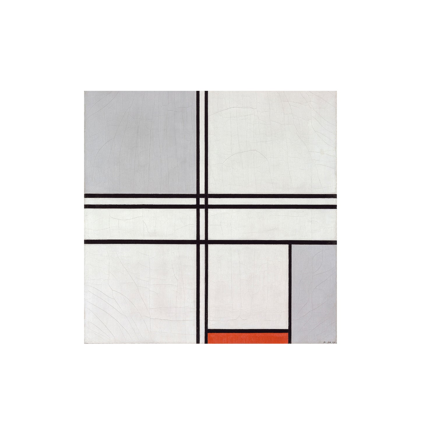 Piet Mondrian - Composition (No. 1) Gray-Red